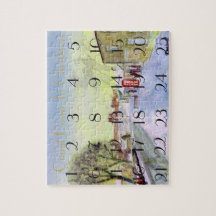 Bamburgh Village Advent calendar jigsaw puzzle