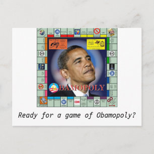 bamopoly, Ready for a game of Obamopoly? Postcard