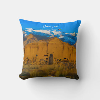Bamyan, Afghanistan - Buddha Cliff Valley Cushion