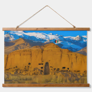 Bamyan, Afghanistan - Buddha Cliff Valley Hanging Tapestry