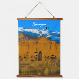 Bamyan, Afghanistan - Buddha Cliff Valley Hanging Tapestry