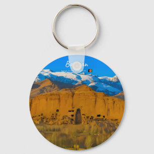 Bamyan, Afghanistan - Buddha Cliff Valley Key Ring