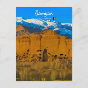 Bamyan, Afghanistan - Buddha Cliff Valley Postcard