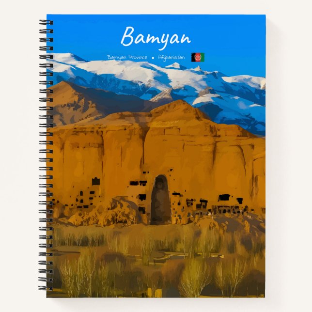 Bamyan, Afghanistan - Buddha Cliff Valley Spiral Notebook (Front)