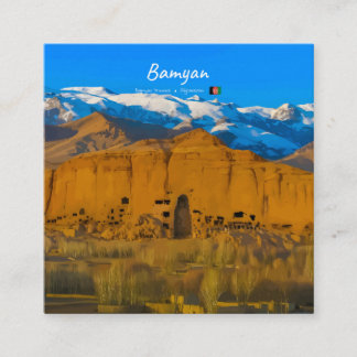 Bamyan, Afghanistan - Buddha Cliff Valley Square Business Card