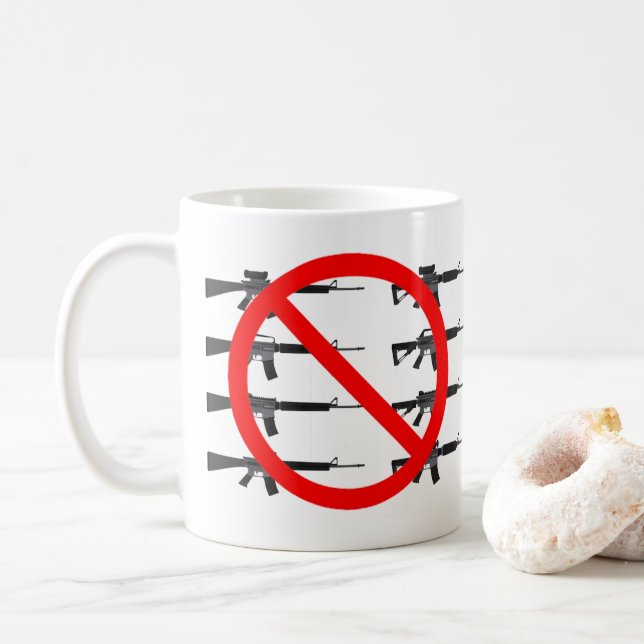 Ban Assault Rifles Coffee Mug (With Donut)