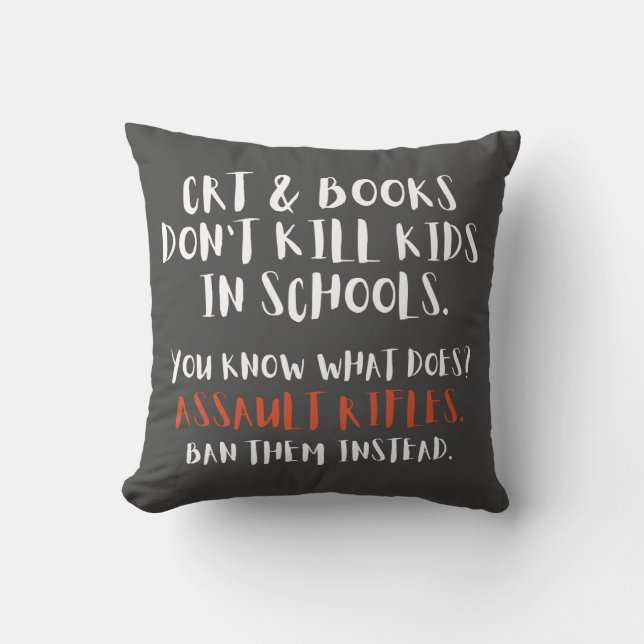 Ban Assault Rifles Instead Typography  Cushion (Front)