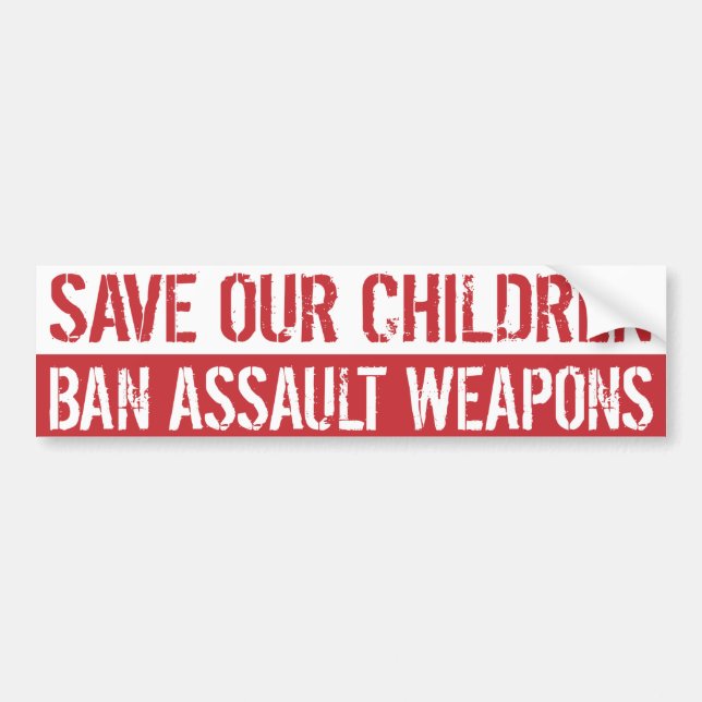 Ban Assault Weapons Bumper Sticker (Front)