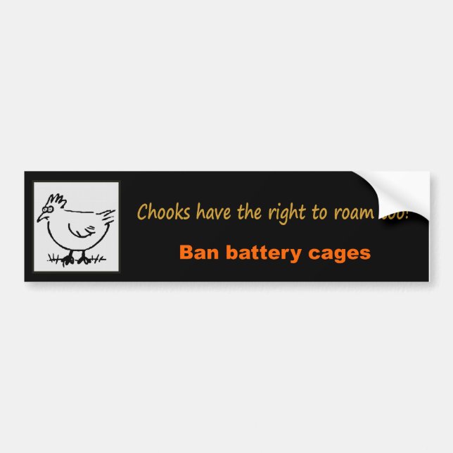 Ban Battery Cages Bumper Sticker (Front)