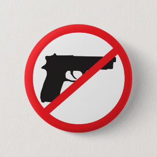 Ban Guns Anti-Gun Pacifist 6 Cm Round Badge