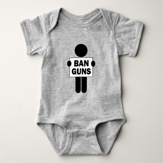 Ban Guns Baby Bodysuit (Front)