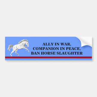 Ban Horse Slaughter Running Horse Bumper Sticker