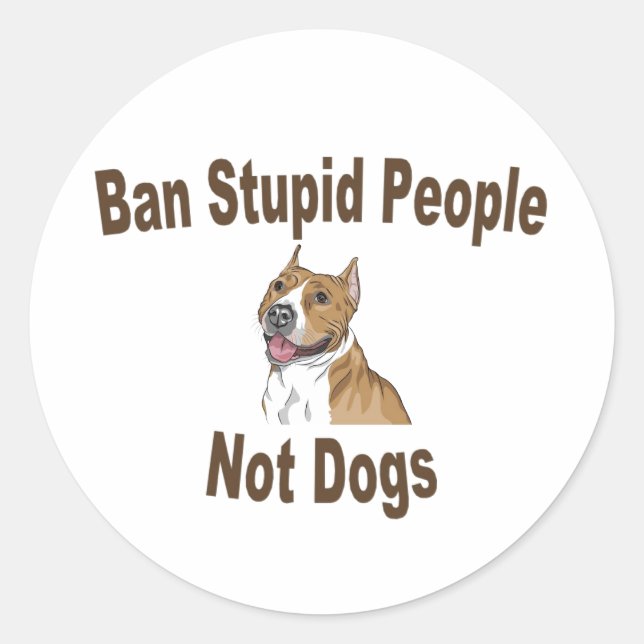 Ban Stupid People Classic Round Sticker (Front)