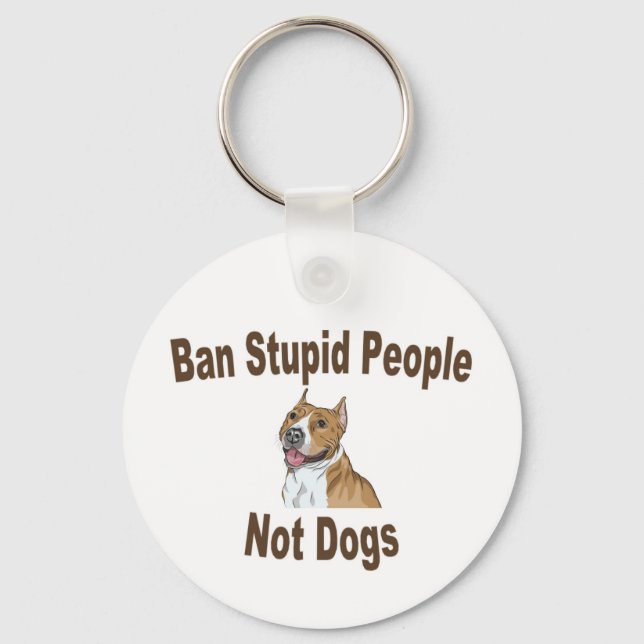 Ban Stupid People Notebook Key Ring (Front)