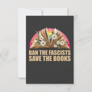 ban the fascists save the books RSVP card
