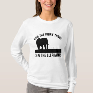 BAN THE IVORY TRADE, SAVE THE ELEPHANTS T-shirts