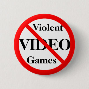 Ban Violent Video Games 6 Cm Round Badge