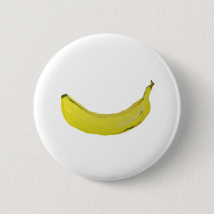 banana 6 cm round badge