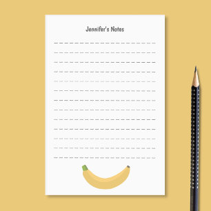 Banana and lines post-it notes