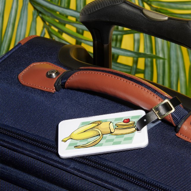 Banana and Pancakes Breakfast Fun Food  Luggage Tag (Creator Uploaded)