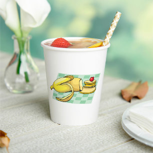 Banana and Pancakes Breakfast Fun Food  Paper Cups