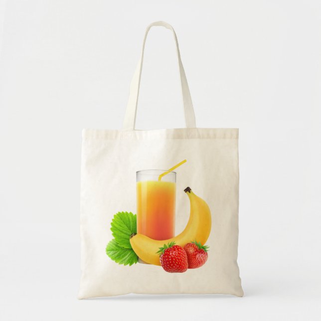 Banana and strawberry shake tote bag (Front)