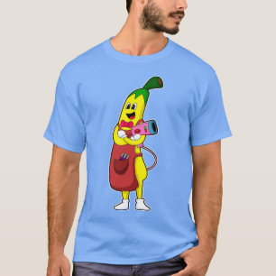Banana as Hairdresser with Hair dryer T-Shirt