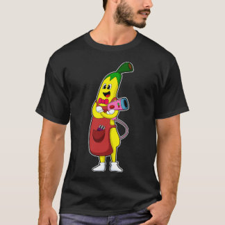 Banana as Hairdresser with Hair dryer T-Shirt