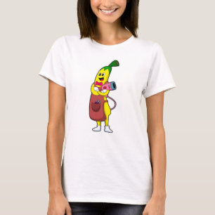 Banana as Hairdresser with Hair dryer T-Shirt