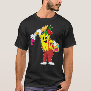 Banana as Painter with Paint brush T-Shirt