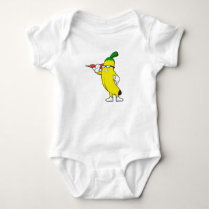 Banana at Darts with Dart Baby Bodysuit