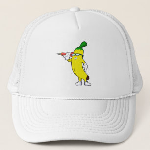 Banana at Darts with Dart Trucker Hat
