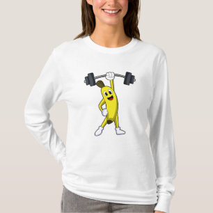 Banana at Strength training with Barbell T-Shirt