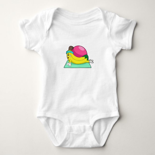 Banana at Yoga Fitness Baby Bodysuit (Front)