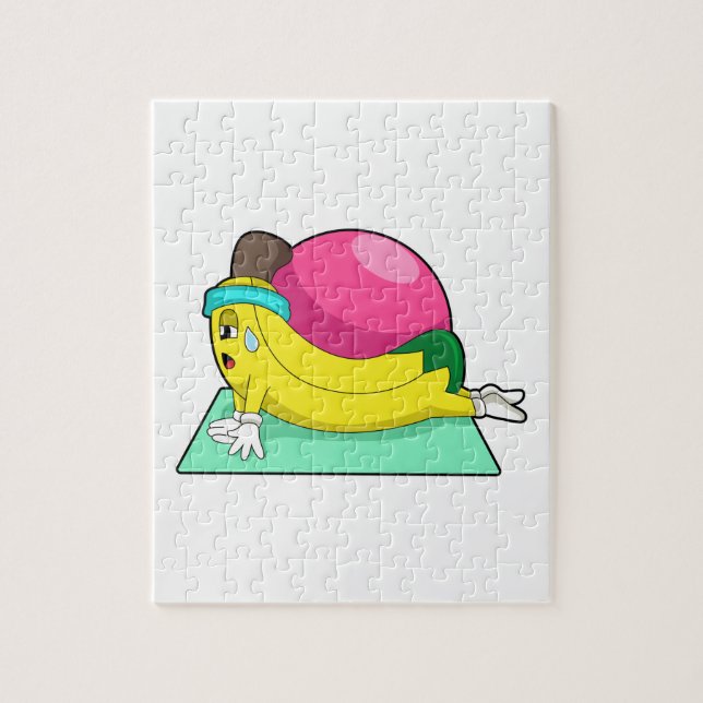 Banana at Yoga Fitness Jigsaw Puzzle (Vertical)