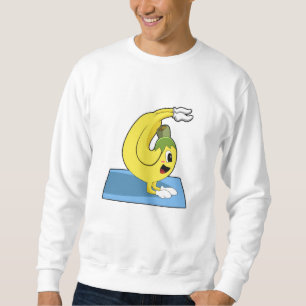Banana at Yoga on Yoga mat Sweatshirt