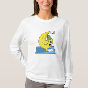 Banana at Yoga on Yoga mat T-Shirt