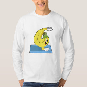 Banana at Yoga on Yoga mat T-Shirt
