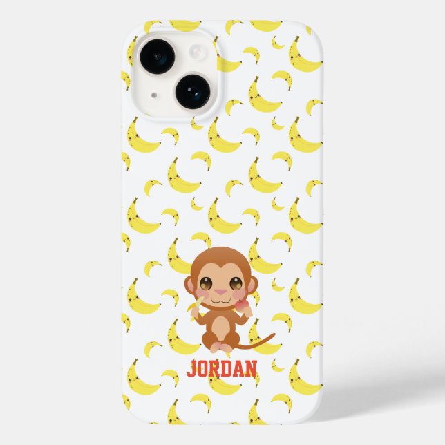 Banana Baby Monkey Happy Birthday Case-Mate iPhone Case (Back)