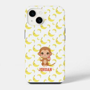 Banana Baby Monkey Happy Birthday iPhone 14 Case
