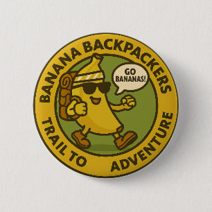 Banana Backpackers Trail To Adventure 6 Cm Round Badge