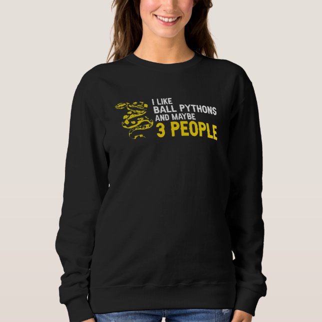 Banana Ball Python and Noodle Reptile Designs 2 Sweatshirt (Front)