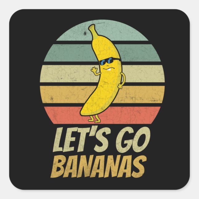 Banana Bananas Kids Funny Square Sticker (Front)