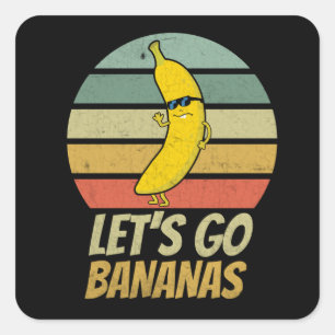 Banana Bananas Kids Funny Square Sticker