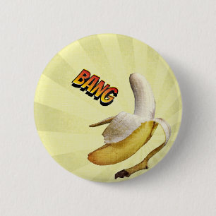 Banana BANG comic pop art 6 Cm Round Badge