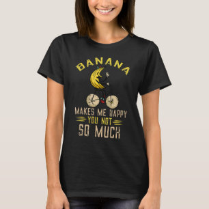Banana Bike Makes Me Happy Vegetarians Summer Frui T-Shirt