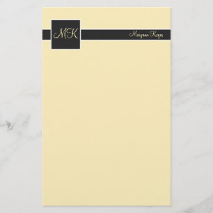 Banana & Black Colour Block Stationery