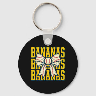 Banana Bow Ribbon Fruit Women Girls Kids Key Ring