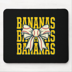 Banana Bow Ribbon Fruit Women Girls Kids Mouse Pad