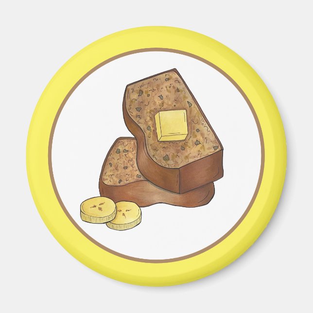 Banana Bread Homemade Bake Sale Baked By Bakery Magnet (Front)